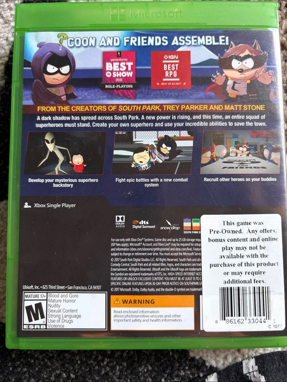Ubisoft South Park: The Fractured But Whole - Xbox One (Green)